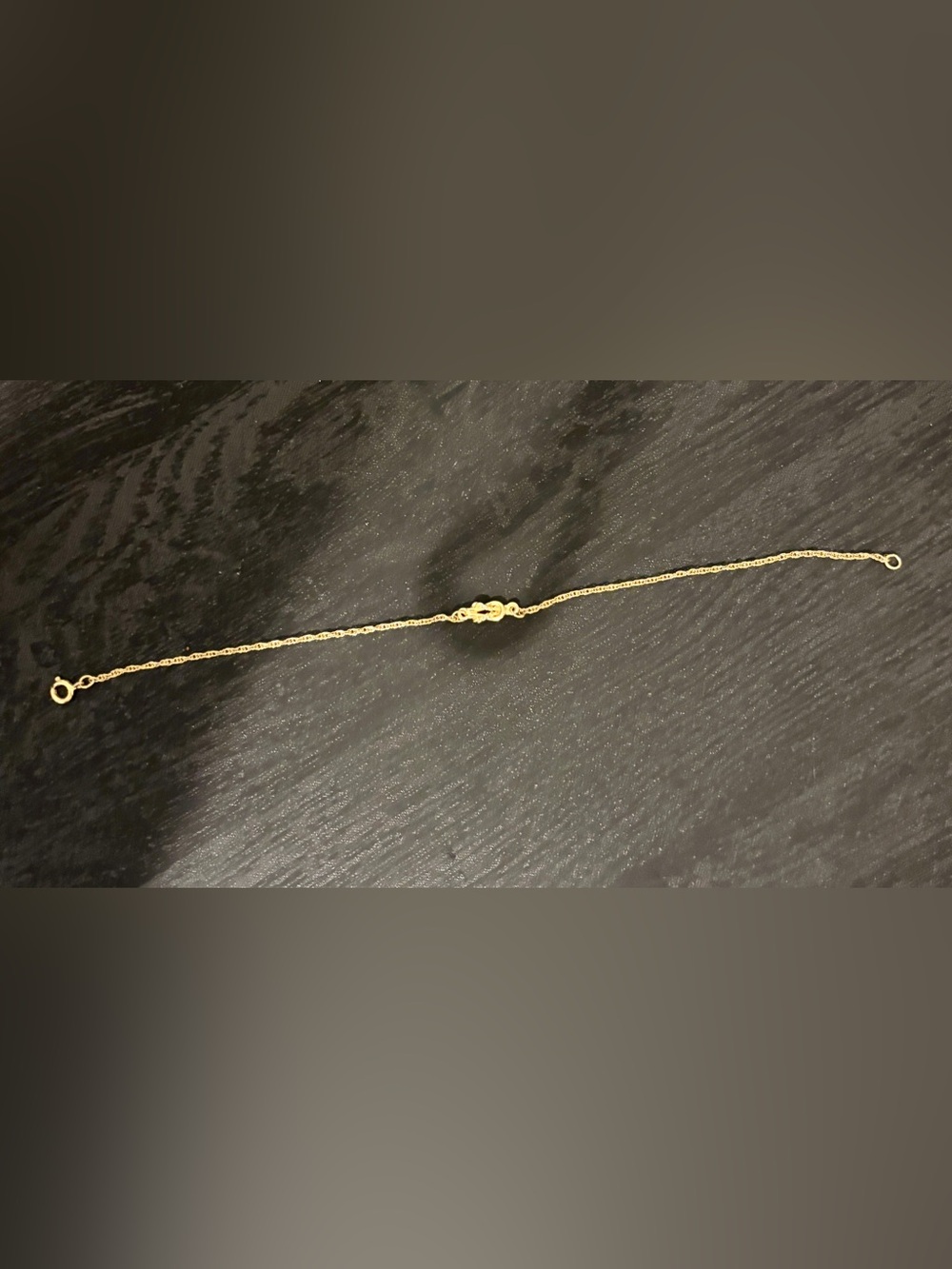 Delicate Gold Rope Love Knot Ankle Bracelet